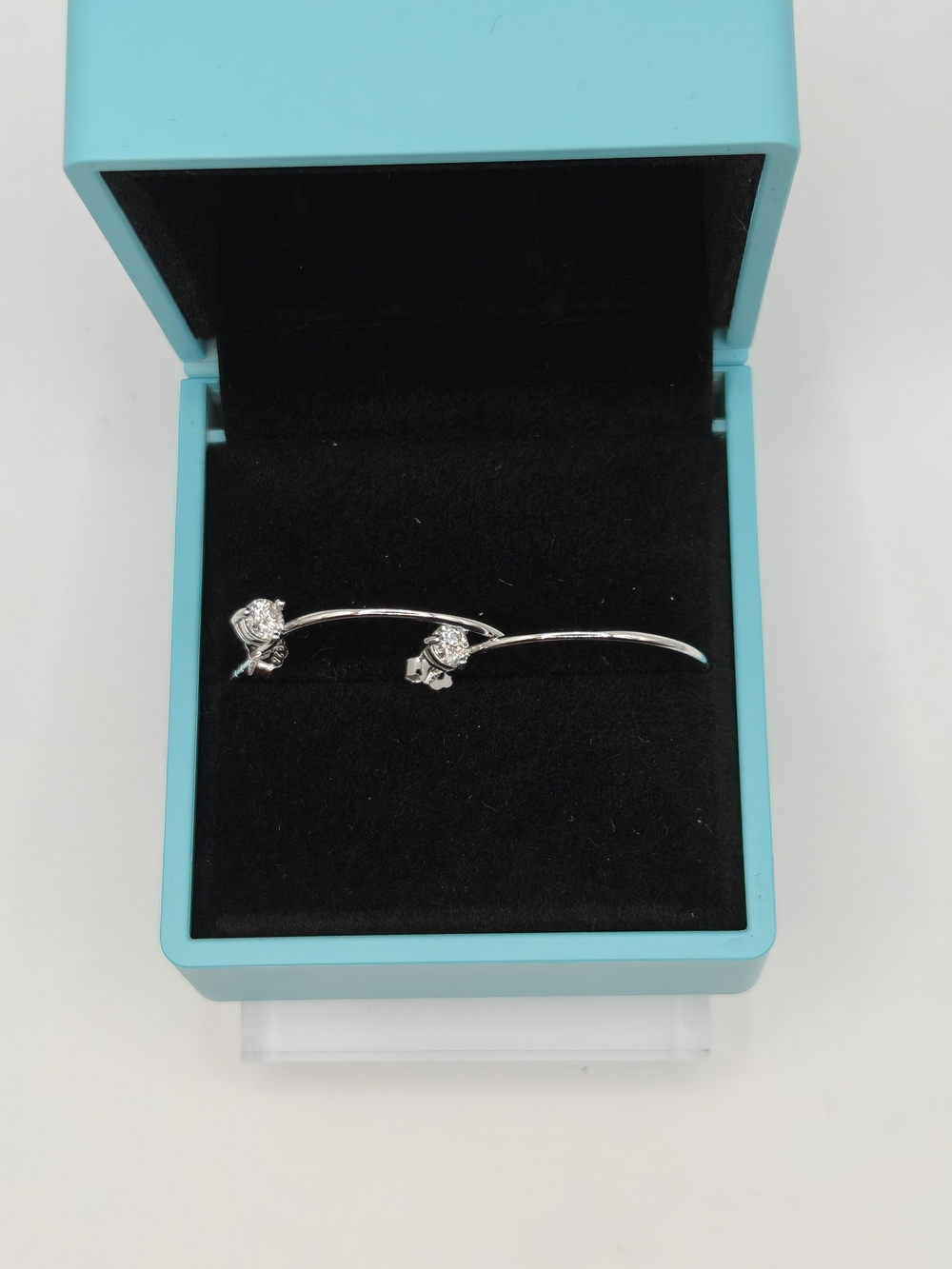 Moissanite Earrings Hoops Sterling Silver